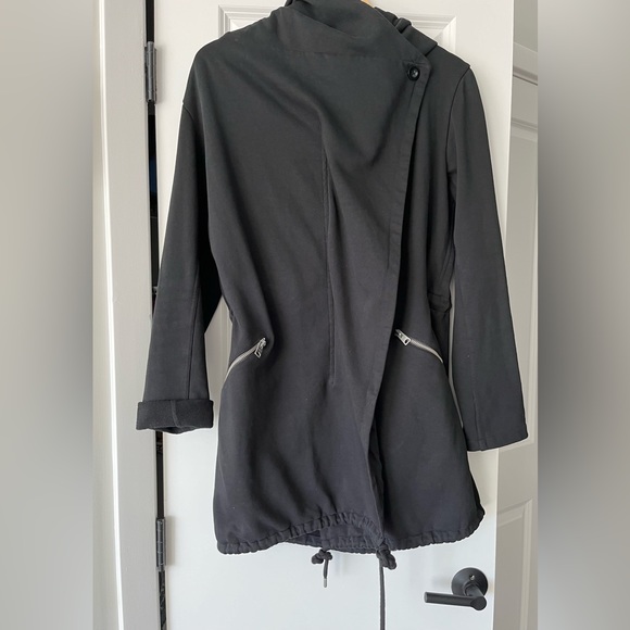 ALL SAINTS Navarre Oversized Jacket Sweatshirt Black - Picture 10 of 16